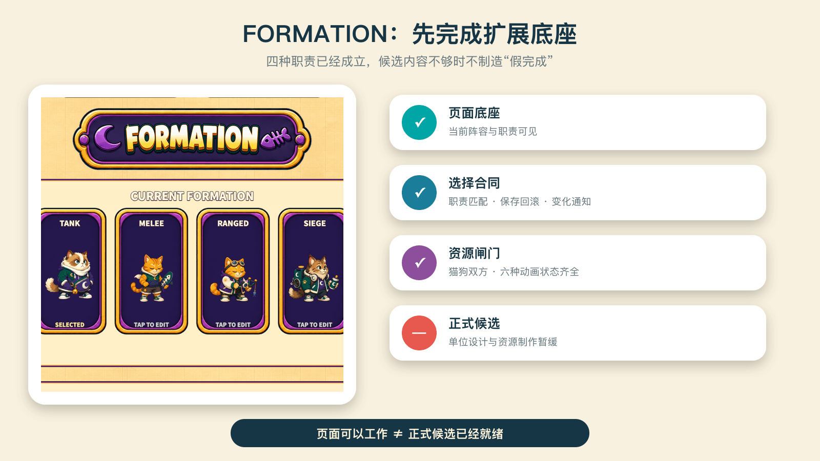 FORMATION 先完成扩展底座