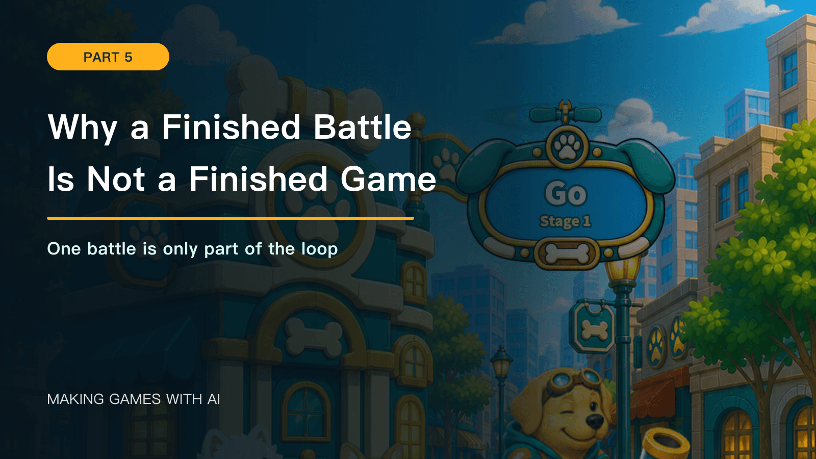 Why a Finished Battle Is Not a Finished Game: Making Games with AI, part 5, over the Kibble Street TD Home screen from the development period covered here.