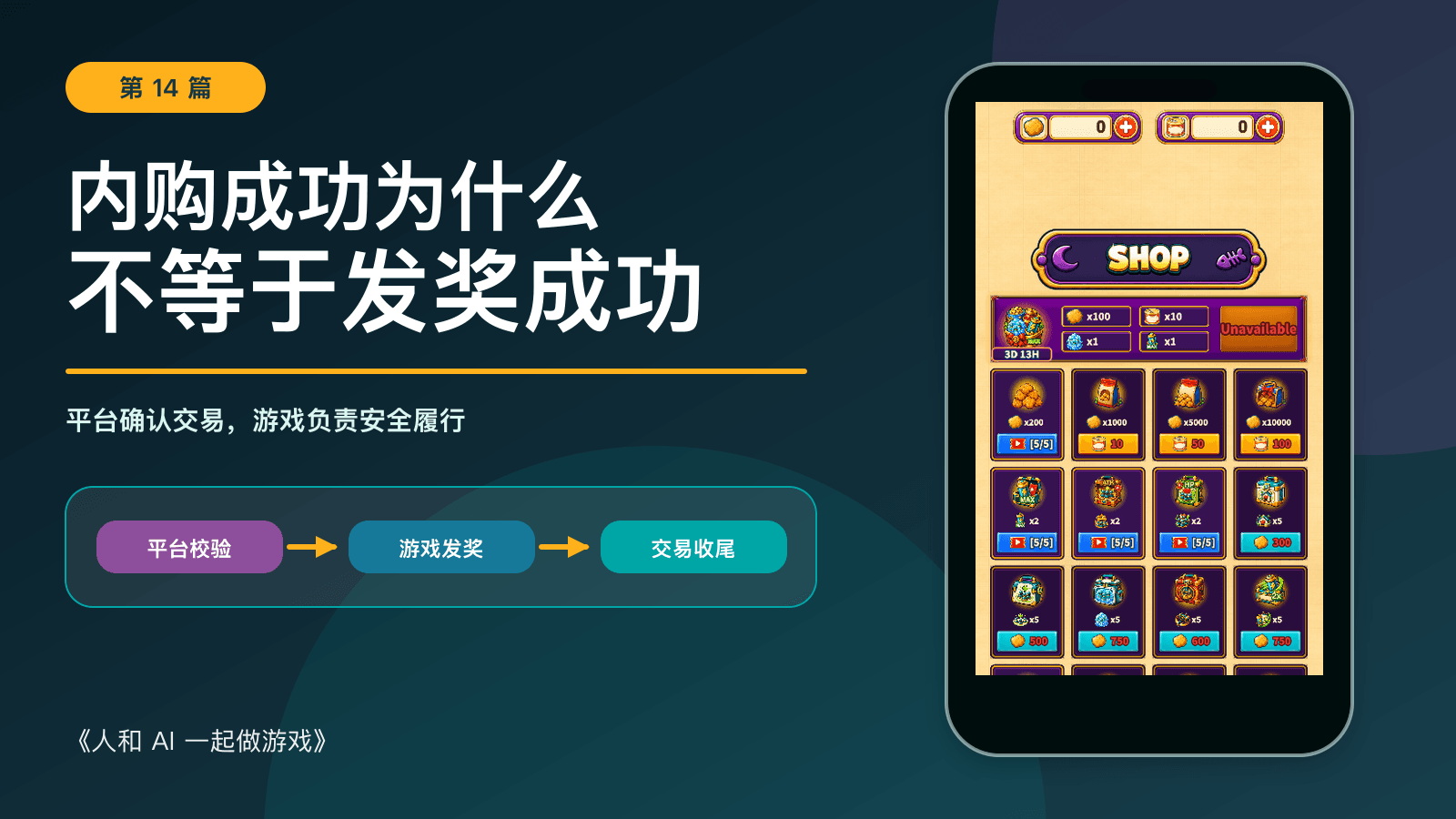 《人和 AI 一起做游戏》第 14 篇:内购成功为什么不等于发奖成功,Kibble Street TD 历史开发画面与流程图。